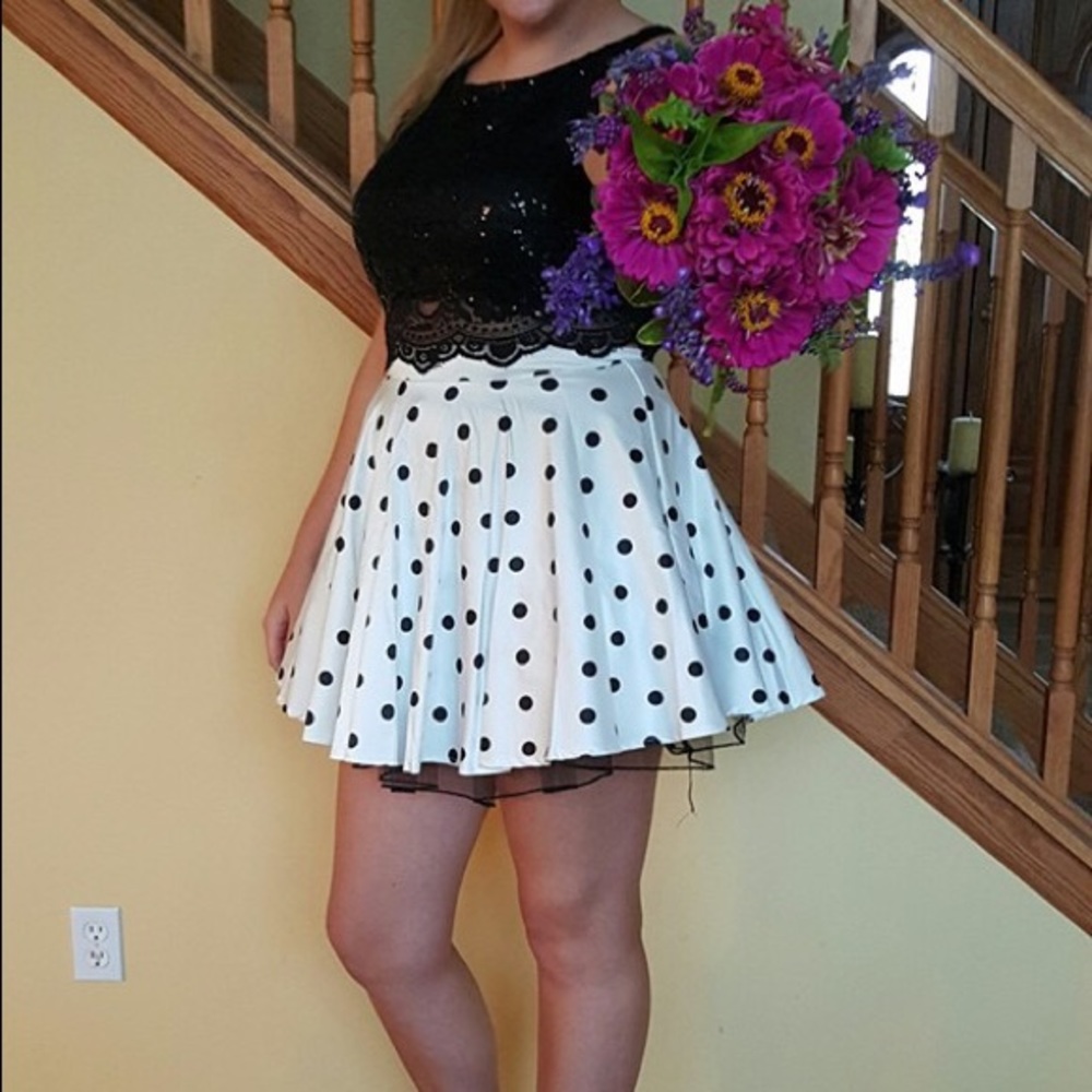 Polka dot Hoco dress!